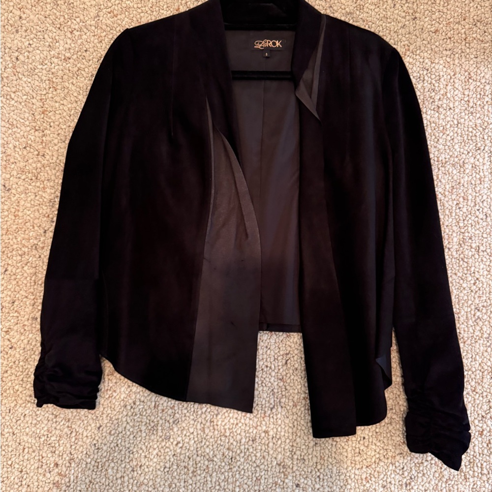 Black Suede Blazer by LaRok